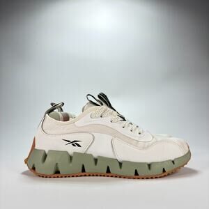 Reebok Zig Dynamica White Light Green Running Shoes FFC0096069 Women’s Size 8